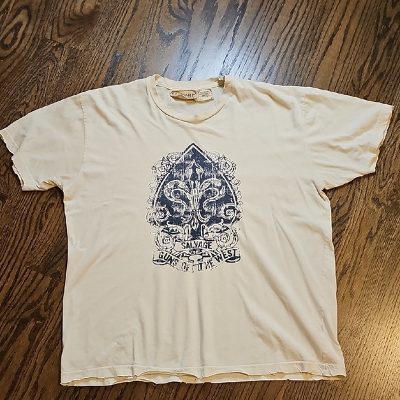 Salvage Cream Short Sleeve Tee with Ornate Design - Picture 2 of 10
